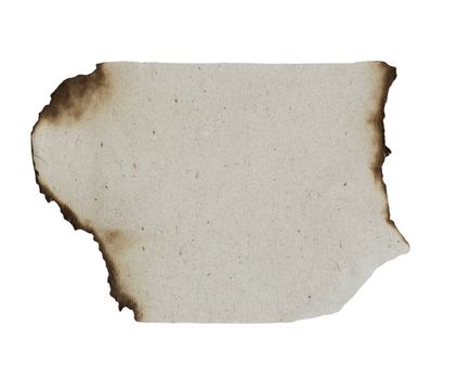 burnt edges paper isolated on white background 