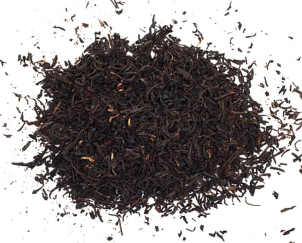 black tea on a white background 

