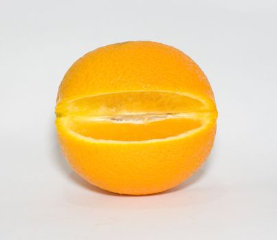 orange fruit on white background 