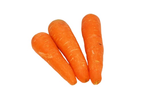 Carrot fresh vegetable group on white background 