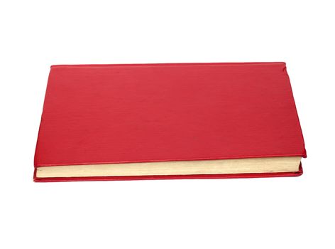 Red book isolated on white . Clean cover 