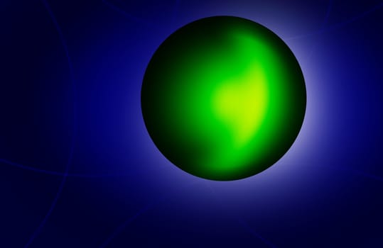 nice green planet in a space orbit