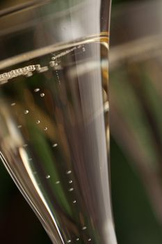 Champagne Glasses Abstract with Sparkling Lights in the Background.