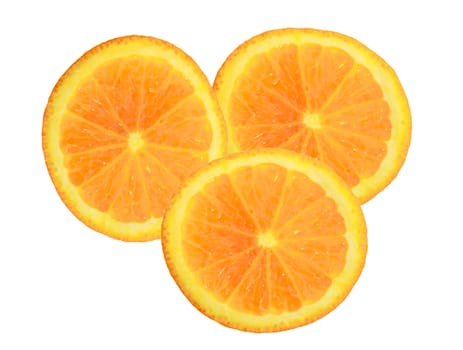 Slice of orange. isolated on white. 