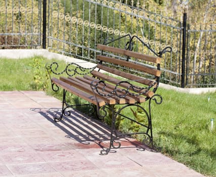 Wet bench in the park 