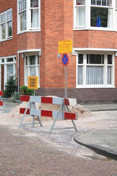 Fence to hold traffic near road works