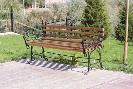 Wet bench in the park 