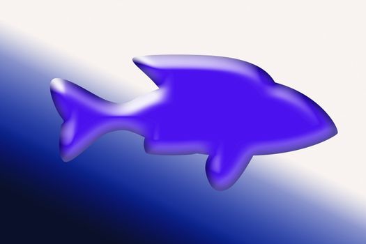 blue abstract fish