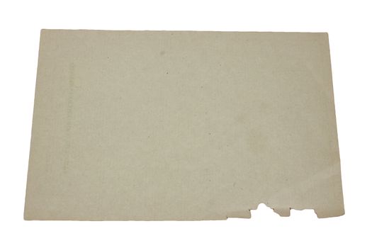 An isolated old grunge paper with burned edge 