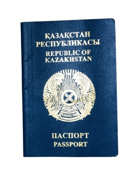 passport Republic of Kazakhstan isolated on white background 