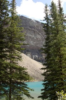 One of the mountains of the Canadian segment of the North American Rocky Mountains range