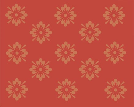 illustration of a wallpaper design with ornaments