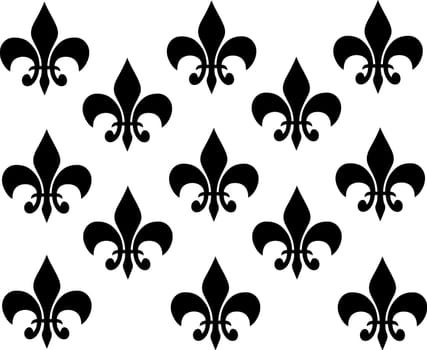 black ornaments on white background