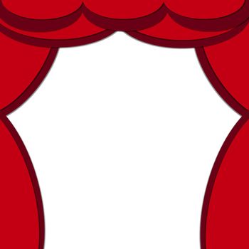 Illustration of a Red Stage curtain 