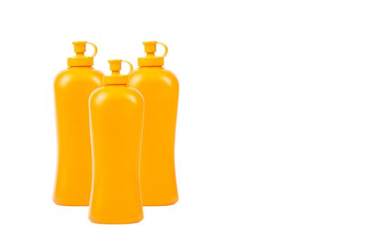 Group of Detergent bottle isolated on white background