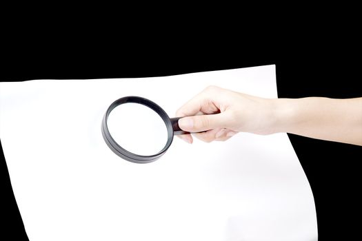 a magnifying glass hovering over as Inspection