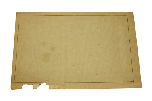 An isolated old grunge paper on a white background 