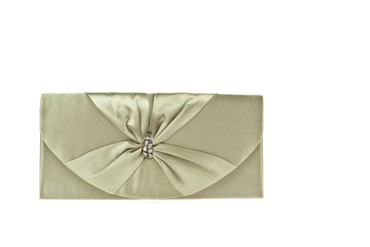 The women clutch bag isolated on white background