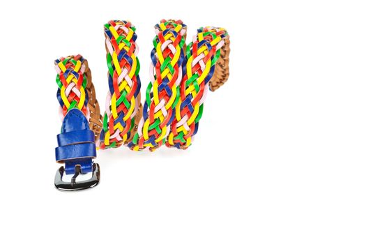 colorful belt  on white background