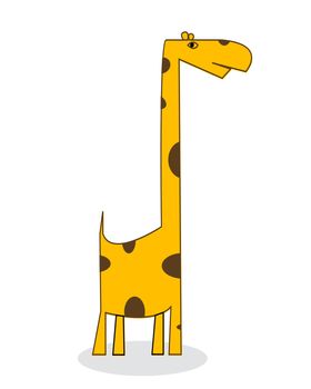 Clip art giraffe, isolated object over white background