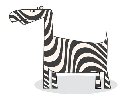 Clip art zebra, isolated object over white background