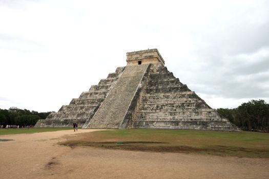 Mayan pyramid temple in Chitzen Itza Mexico