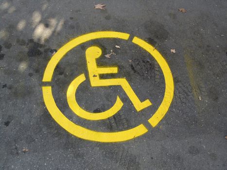 Wheelchair Symbol on street
