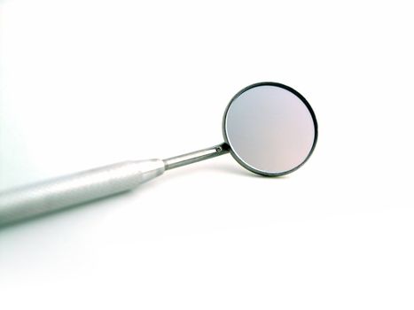 Close-up of a dental mirror