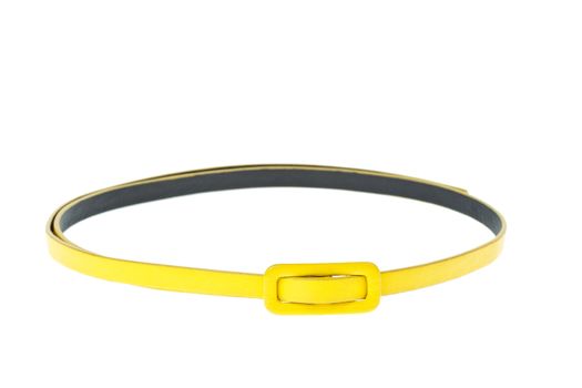 colorful yellow belt  on white background