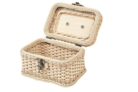 Basket, plastic wicker with protector