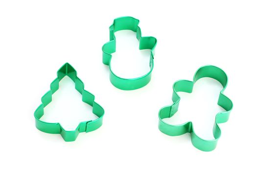 green Christmas cookie cutters