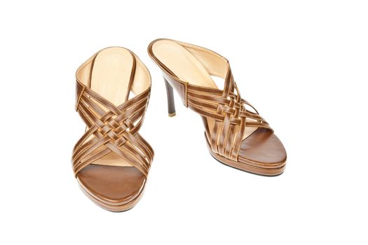 Brown shoes, Weave High-heel for Women