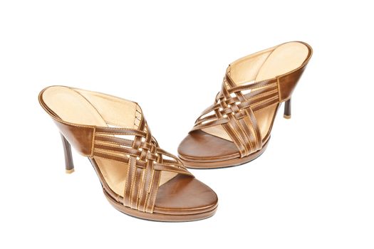 Brown shoes, Weave High-heel for Women