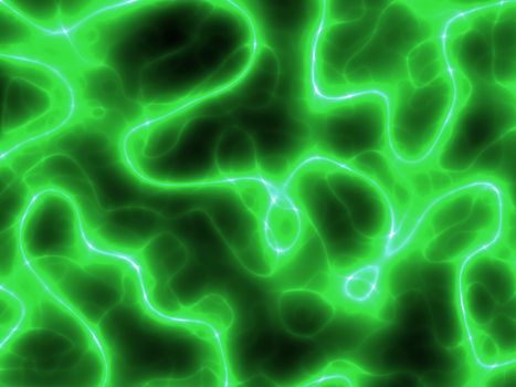A green electrically charged background illustration.
