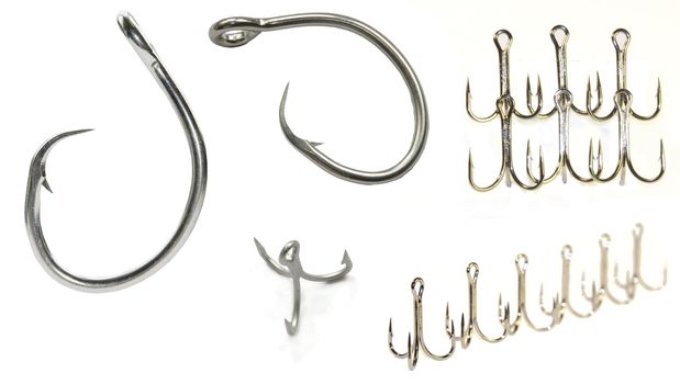 some kind of hooks using for sport fishing