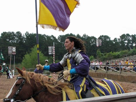 A rider at the Texas Ren Fest games.