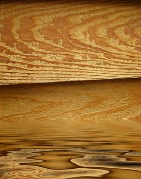 Wood with ripples