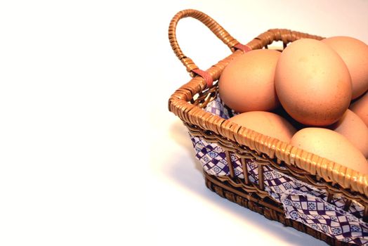 Brown Eggs In the Straw Basket