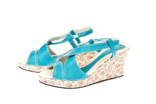 Blue green shoes, Platform for Women