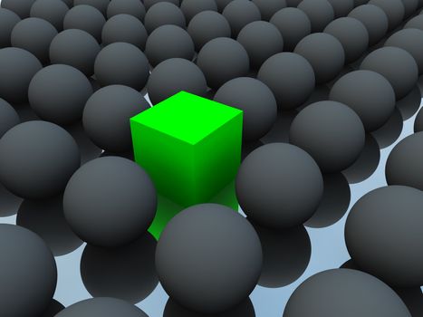 Conceptual image about being different.