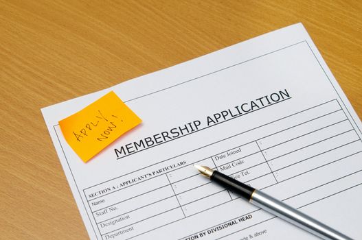 This is an image of membership application form.