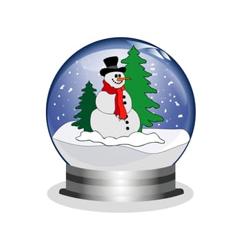 snowglobe with snowman