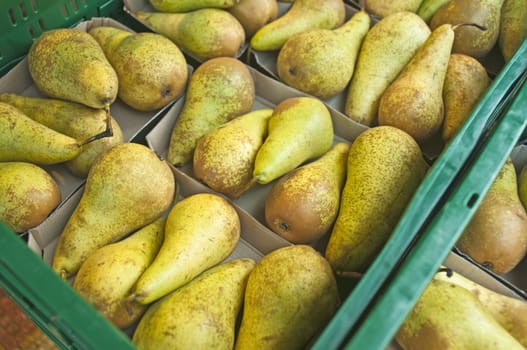 pear at a farmer market