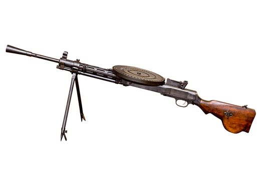 Degtyarev light machine gun isolated on white background