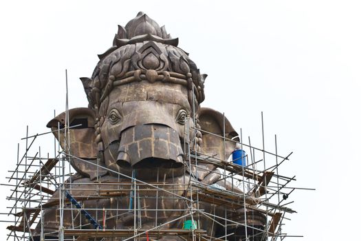 Construction,Ganesh hindu god in Thai temple