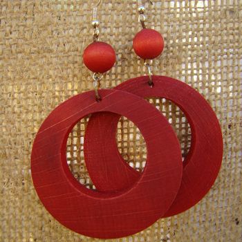 red earrings                               
