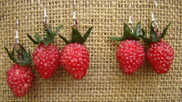                                raspberries earrings