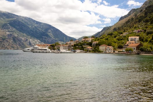 View on Bay of Kotor in summer day - Montenegro.