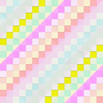 texture of soft colored cubes in diagonal lines