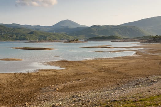 Slano lake in Montenegro near Niksic. Summer day.